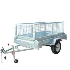 Factory made galvanized 6x4 inch Box trailer with cage