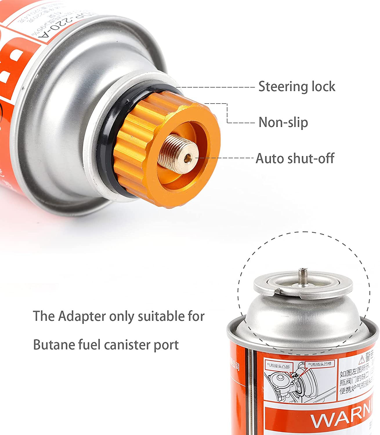 Camping Gas Bottle Adapter Gas Convert For Butane Canister to Screw Gas Cartridge