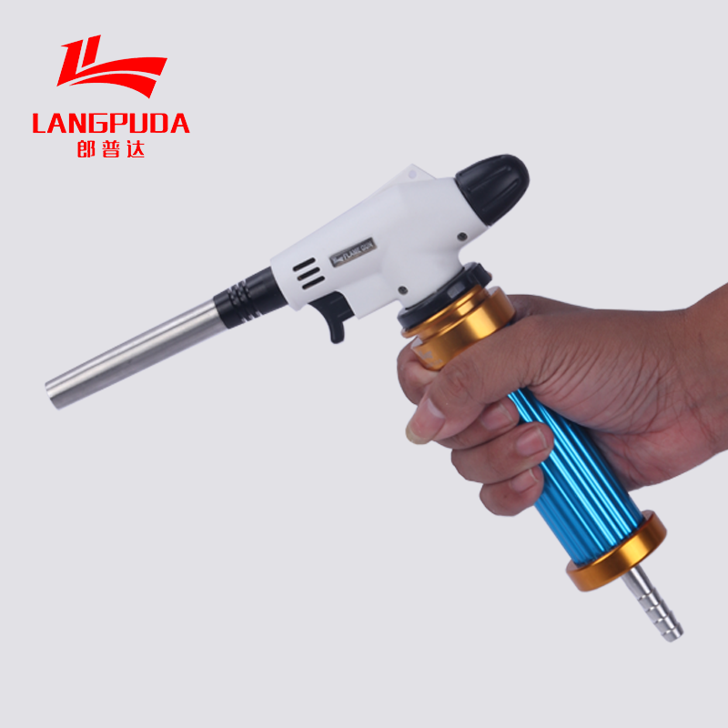 Mini kitchen custom torch lighter heating ignition welding gas torch for hiking electric flame gun