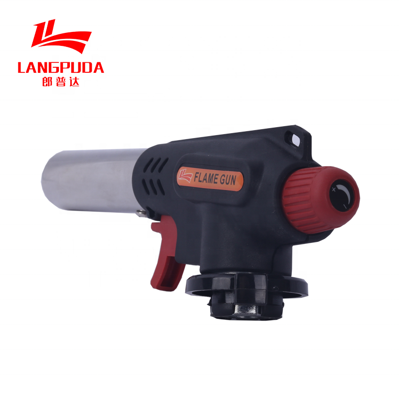 Wholesale small cheap portable gun lighter  Pipe Butane Flame Gun