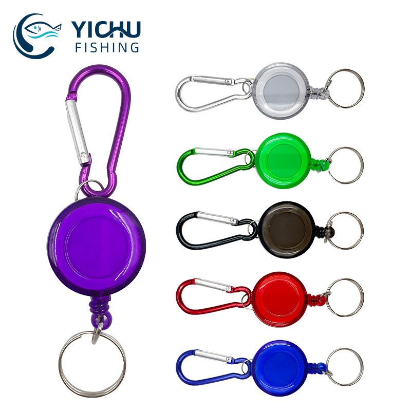 Multitool Lanyard Retractable Reel Key Chain Heavy Duty Nylon Cord Ring Reel Badge Holder with Clip Carabiner Retractor