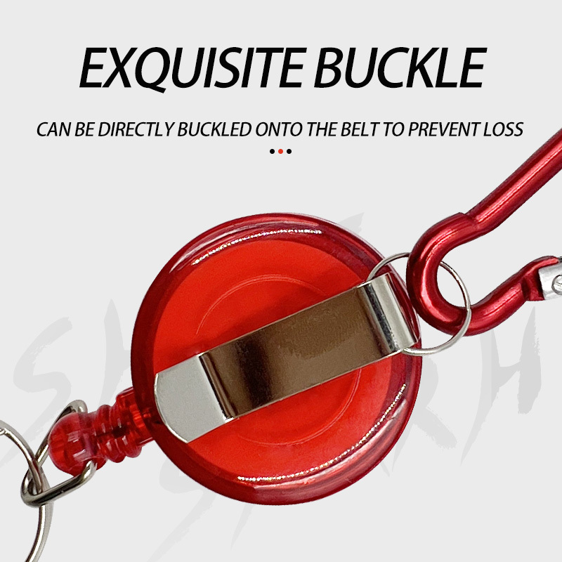 Multitool Lanyard Retractable Reel Key Chain Heavy Duty Nylon Cord Ring Reel Badge Holder with Clip Carabiner Retractor