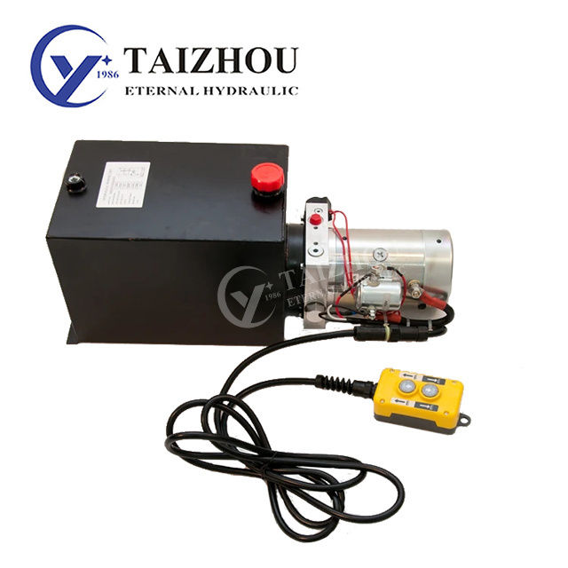 Tool-Tuff Double Acting 12 Volt DC 220V Dc 24V 48V  Electro Hydraulic Power Unit Remote, Dump Trailer Hydraulic Pump Power Unit