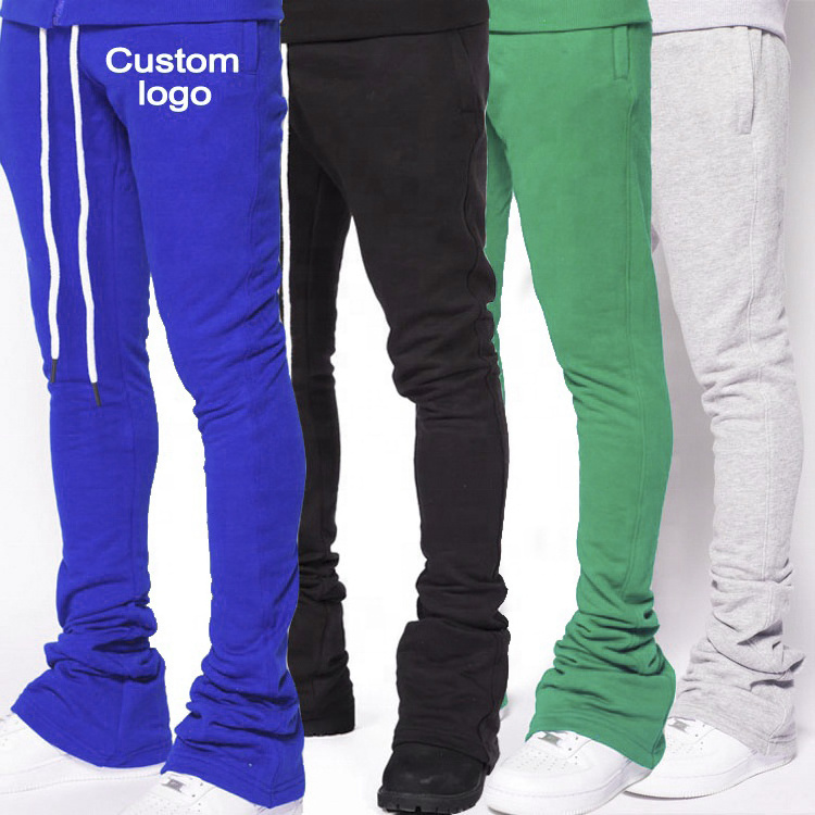 Latest 2023 Customized Design Men Slim fit Stacked Tracksuit/ Men Sweatsuit/ Custom made Men X Jogging Suit