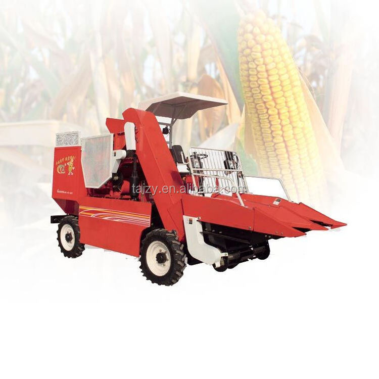 High Efficiency two Rows Mini Corn Combine Harvester for Sale corn reaper  machine