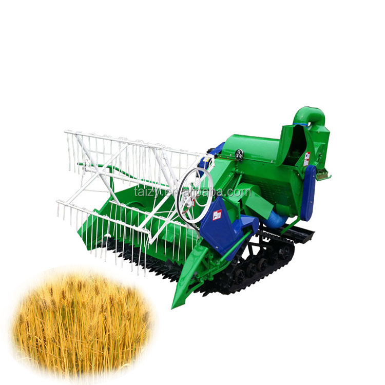 Mini rice paddy wheat cutter combine harvester machine