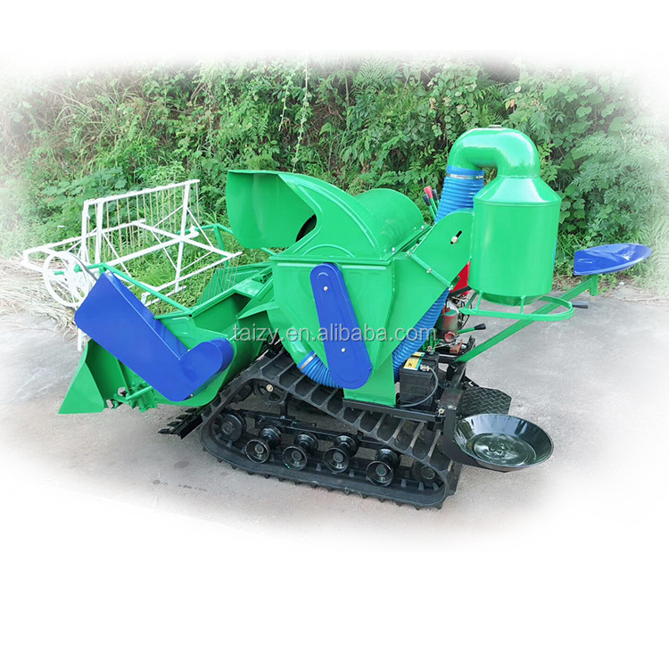 Mini rice paddy wheat cutter combine harvester machine