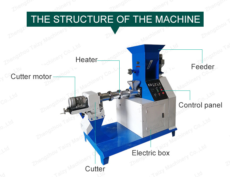 2024 newest design electrical fish feed processing floating fish feed pellet extruder machine