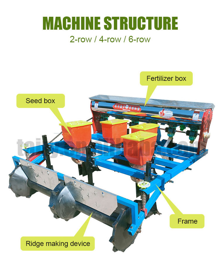 Factory supply 6 rows groundnut seeder planter peanut seeding machine for peanut farm