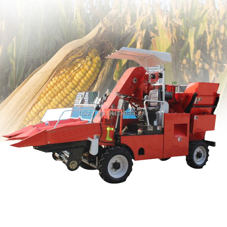 High Efficiency two Rows Mini Corn Combine Harvester for Sale corn reaper  machine