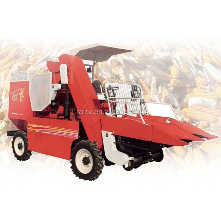 High Efficiency two Rows Mini Corn Combine Harvester for Sale corn reaper  machine