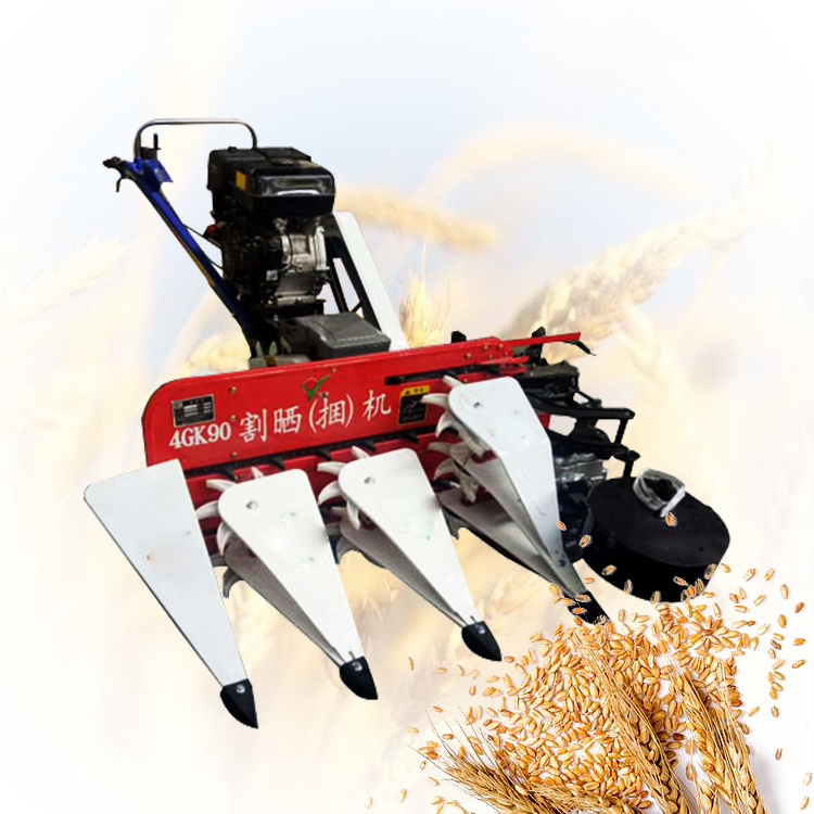 mini Tractor running corn reaper binder/corn harvesting and bundling machine/corn straw reaper and binder machine