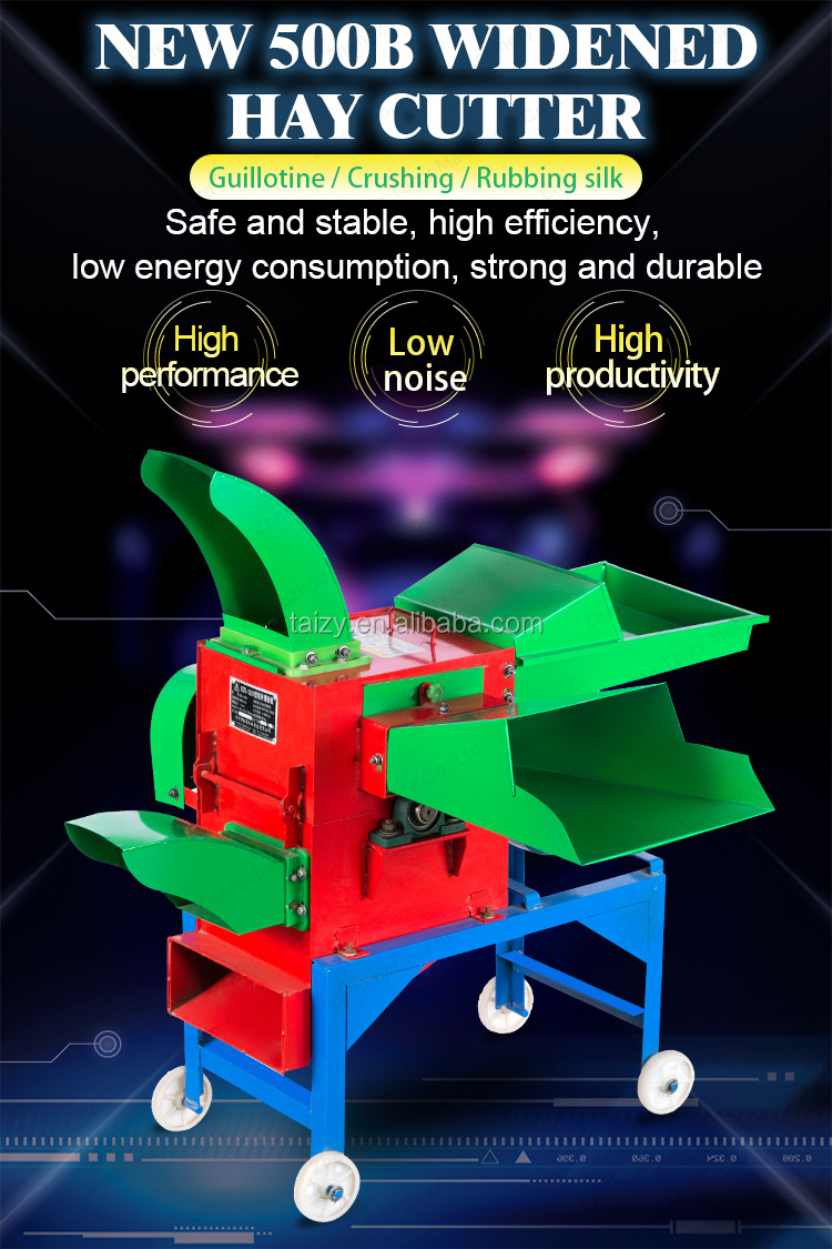 combined grass chopper chaff Cutter and corn crusher machine for cow sheep farm