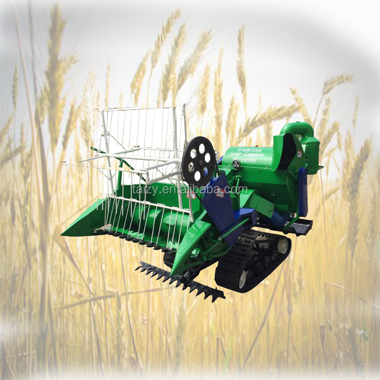 Mini rice paddy wheat cutter combine harvester machine