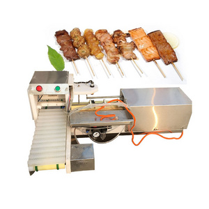 the best cuttlefish wear stringing automatic satay grill souvlaki skewer machine