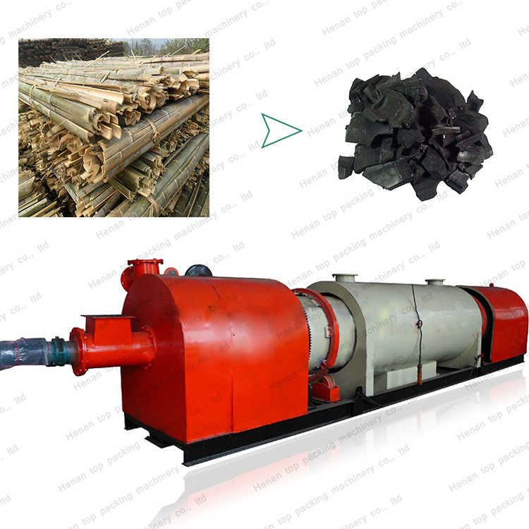 Factory Price Continuous Type Smokeless Rotary Carbonization Furnace / Coconut Shell Biochar Charcoal Making Machine