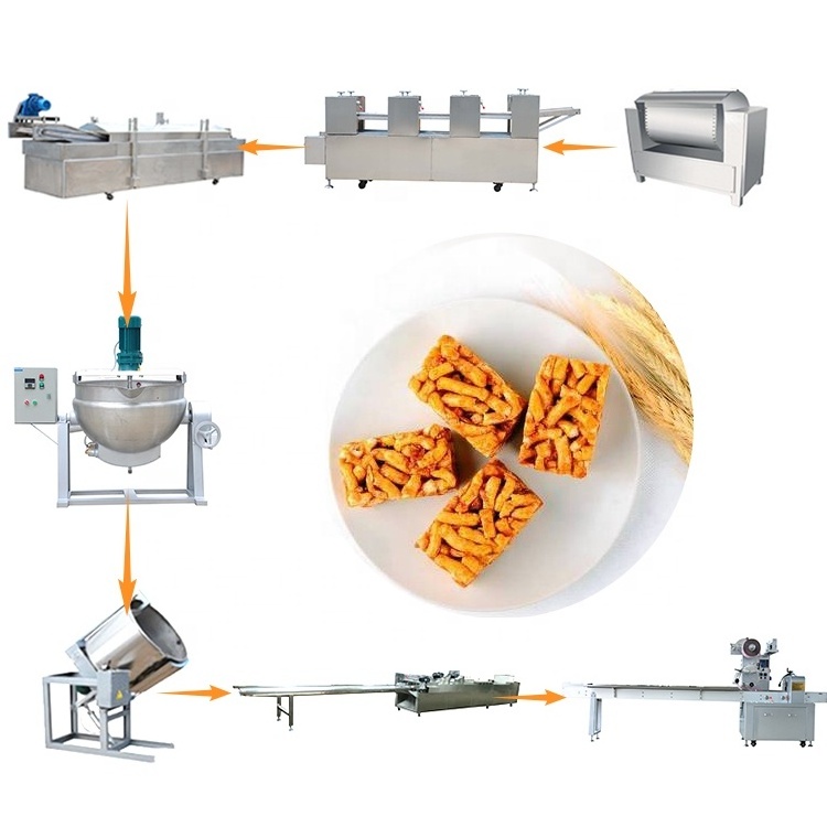 Hot Sale Caramel Treats Cutting Machine shachima production line price machine frying machine