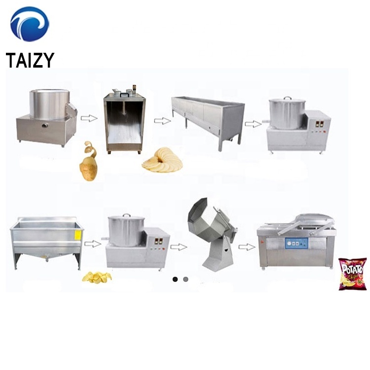 Automatic French Fries Potato Chips Fryer Production machine Line Price lays potato chips making machine price