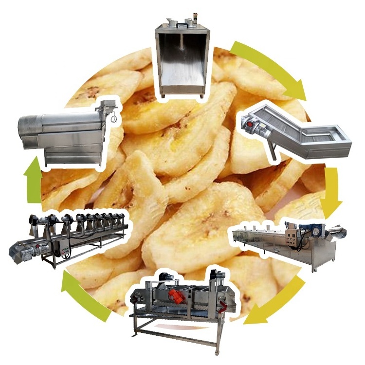 Plantain Processing Machines Banana Chips Making Product Line Price for Sale