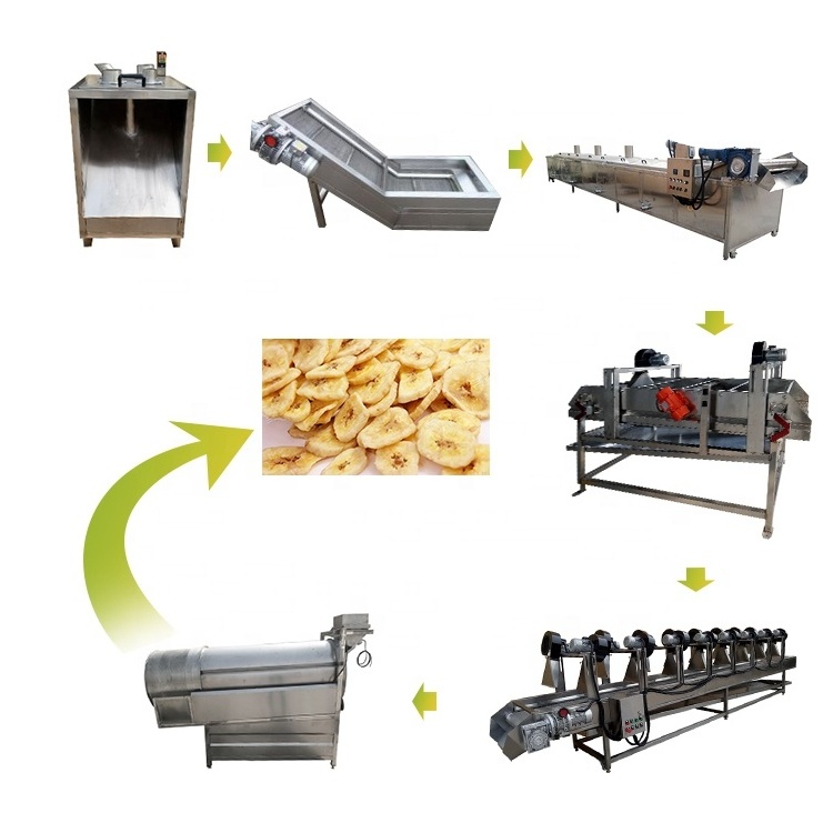 Plantain Processing Machines Banana Chips Making Product Line Price for Sale