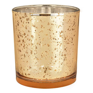 mercury glass candle holder Wholesale Colorful Frosted Gold candle holder candle holder decorative