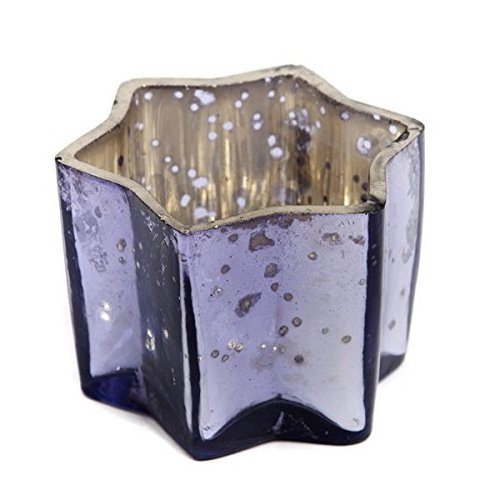 star shape glass candle votive