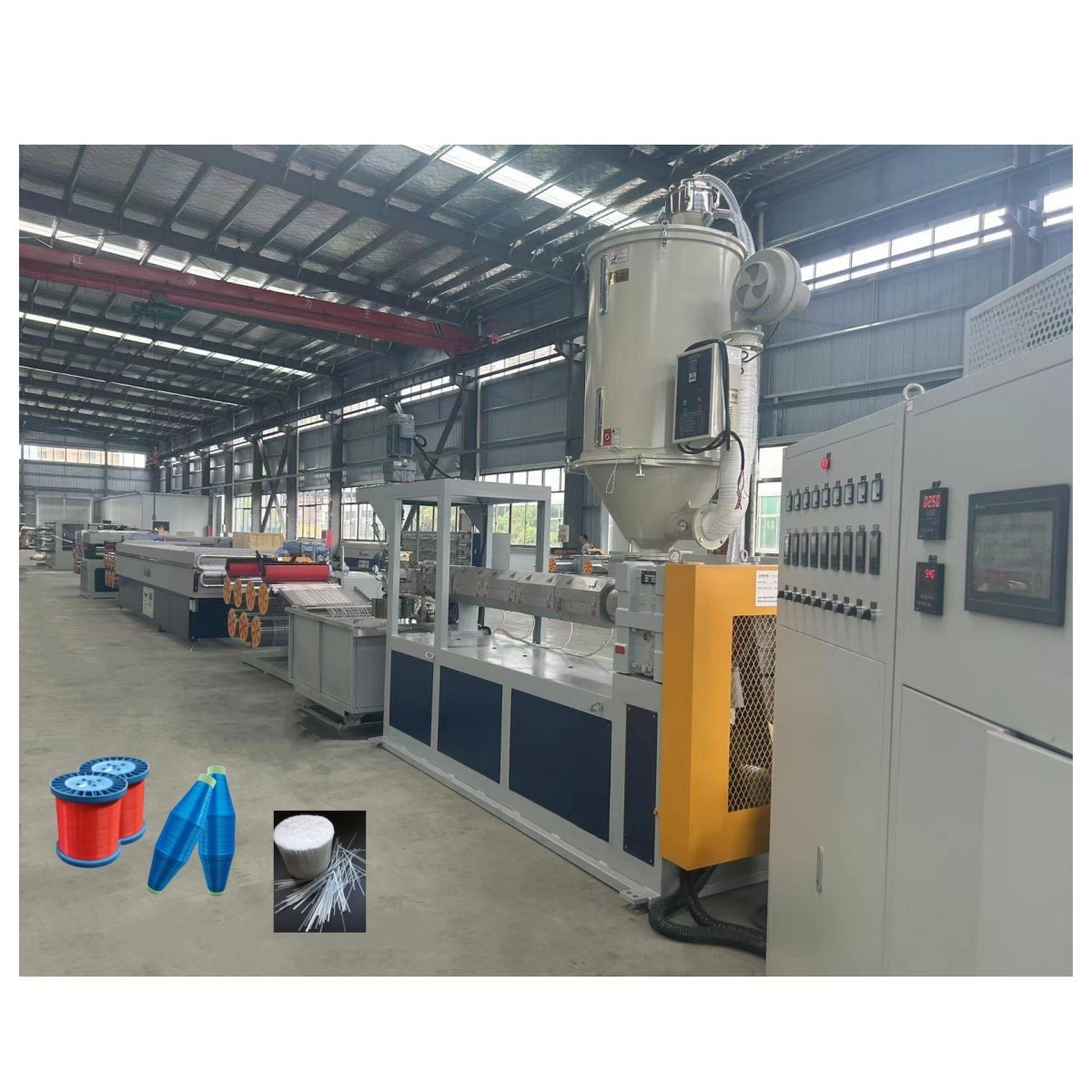 PP HDPE mesh bag production/ net monofilament fiber extrusion making machine/ equipment for sale