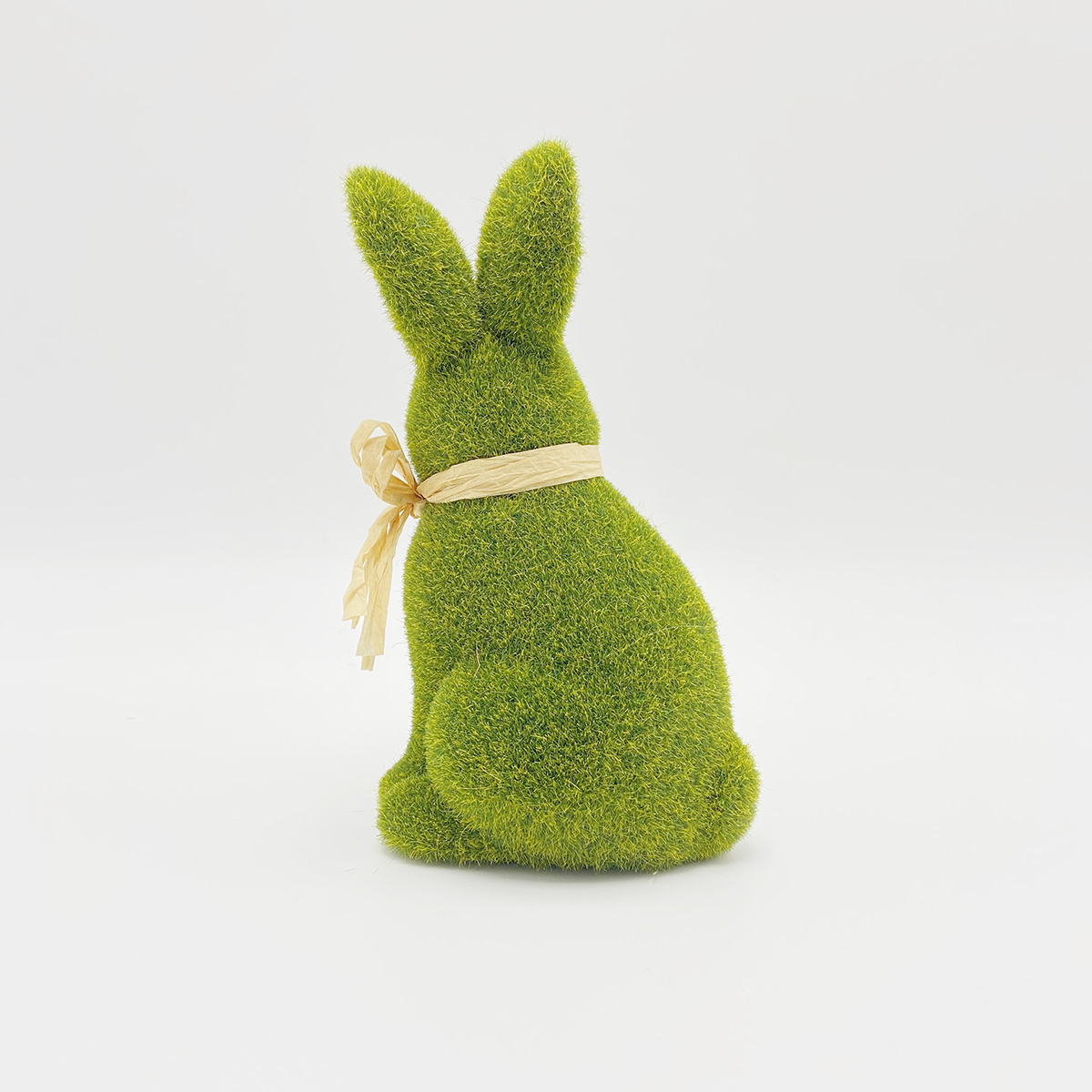 Factory wholesale Easter Decoration flocked bunny decor Spring Moss Rabbit decorate Garden event party supplies