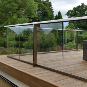 Roof Plexiglass Deck Folding Handrail Systems Stainless Steel Balcony Frameless Glass Balustrade stainless steel post