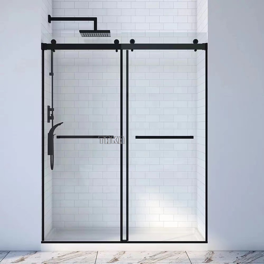 Hotel  Customizable Sliding Square Tempered Glass Shower Cabin High Quality Shower Enclosure sliding door