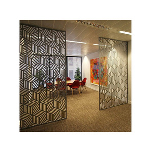 aluminium or stainless steel Metal Privacy Screen Golden Dubai Room Dividers Screens