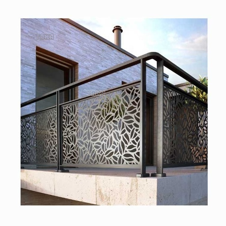 Modern Design Laser Cut Aluminum Partition Decorative Wall Divider Panels Powder Coated Aluminum Railing Dividers For Balconies