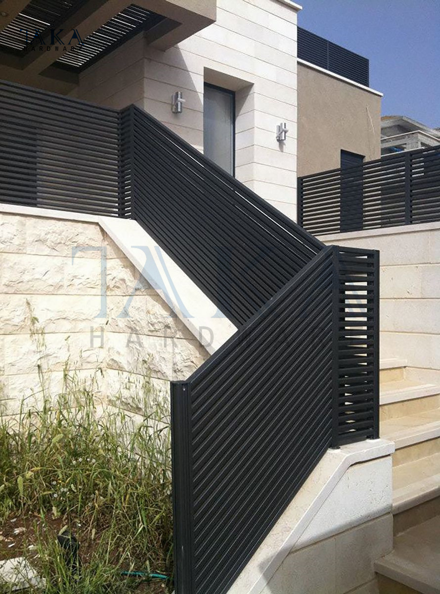 Simple Design Aluminium Panel Garden Balustrade post for Balcony or Outdoor Fencing Gates Railing