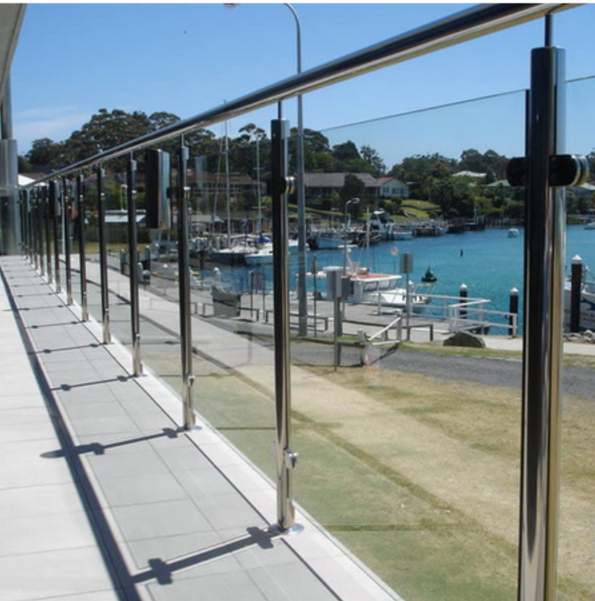 Roof Plexiglass Deck Folding Handrail Systems Stainless Steel Balcony Frameless Glass Balustrade stainless steel post