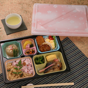 colorful Japan made wholesale industrial use lunch box disposable 7 compartment bento box sushi restaurant food container