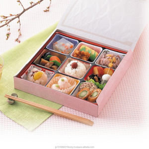 Japanese disposable lunch box bento box paper 9 compartments plates sushi restaurant takeaway delivery meal