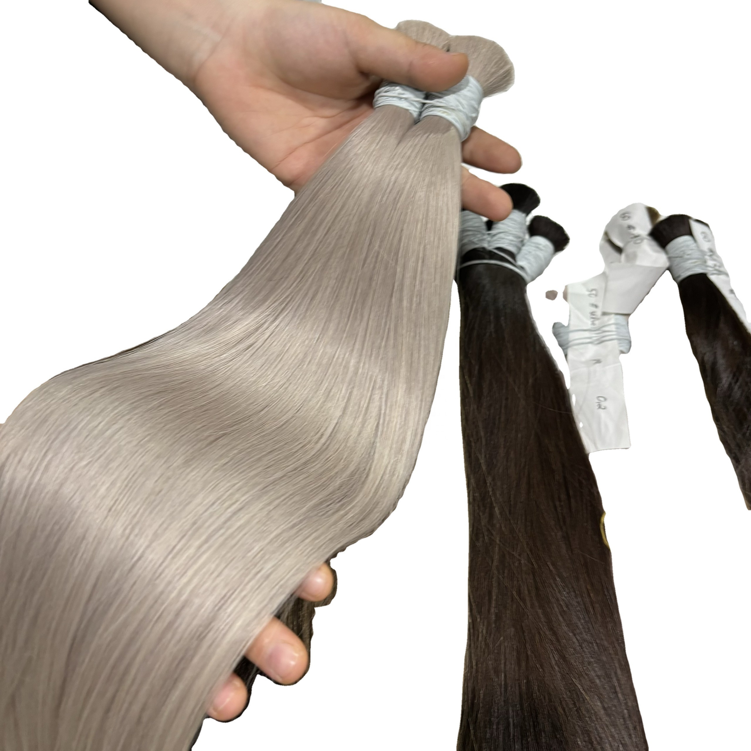 Best Quality 12A Raw Hair Vietnamese Slavic Color Premium Hair Extensions Virgin Human Bulk Bundles