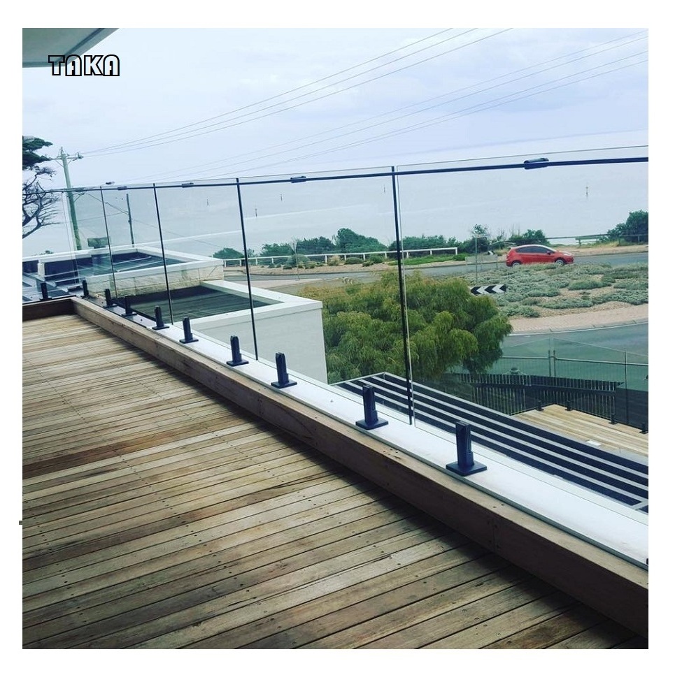 High Quality Factory Direct duplex stainless steel spigot frameless railing balustrade Handrail for pool fence glass spigot