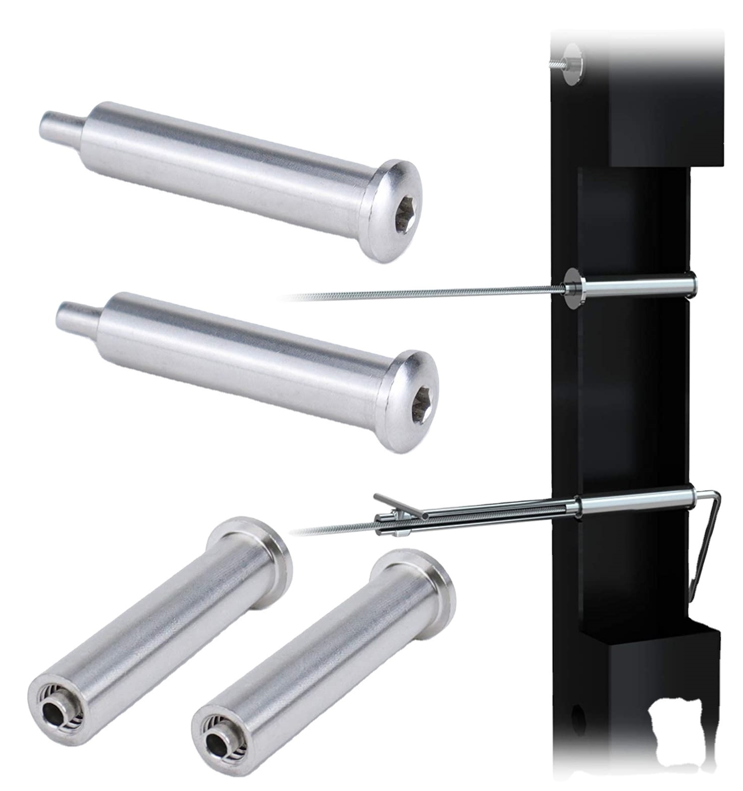 Best Baluster Invisible Wire Rope Railing Fittings Stainless Steel Cable Railing Hardware for Deck/Stair Balustrade