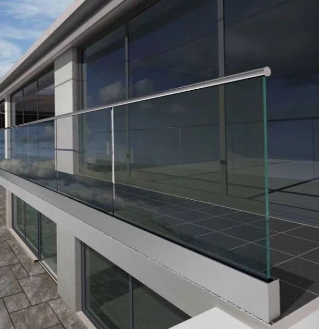 Balustrade Handrail Aluminium U Channel Base For Frameless Glass Balustrade Balcony Glass Railing U Channel Profile