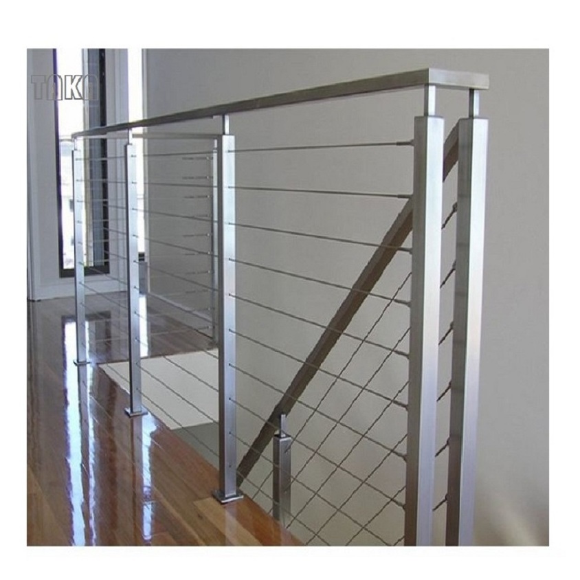 TAKA Most popular stainless steel stairs/balcony/deck cable railing baluster posts handrail stainless steel cable railing system