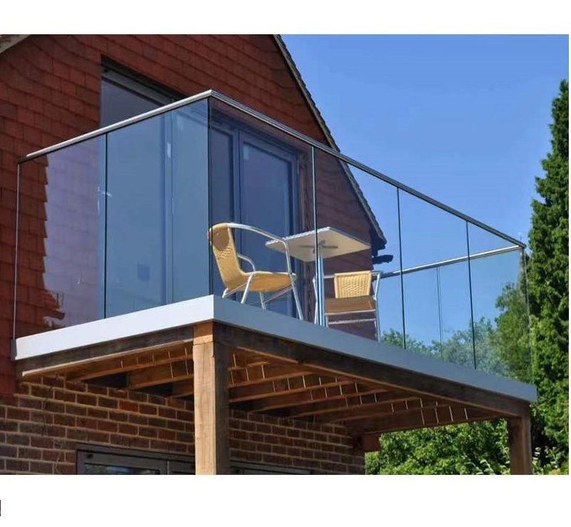 hot sales Aluminum u channel U base glass railing  for balcony and stair Aluminum channel