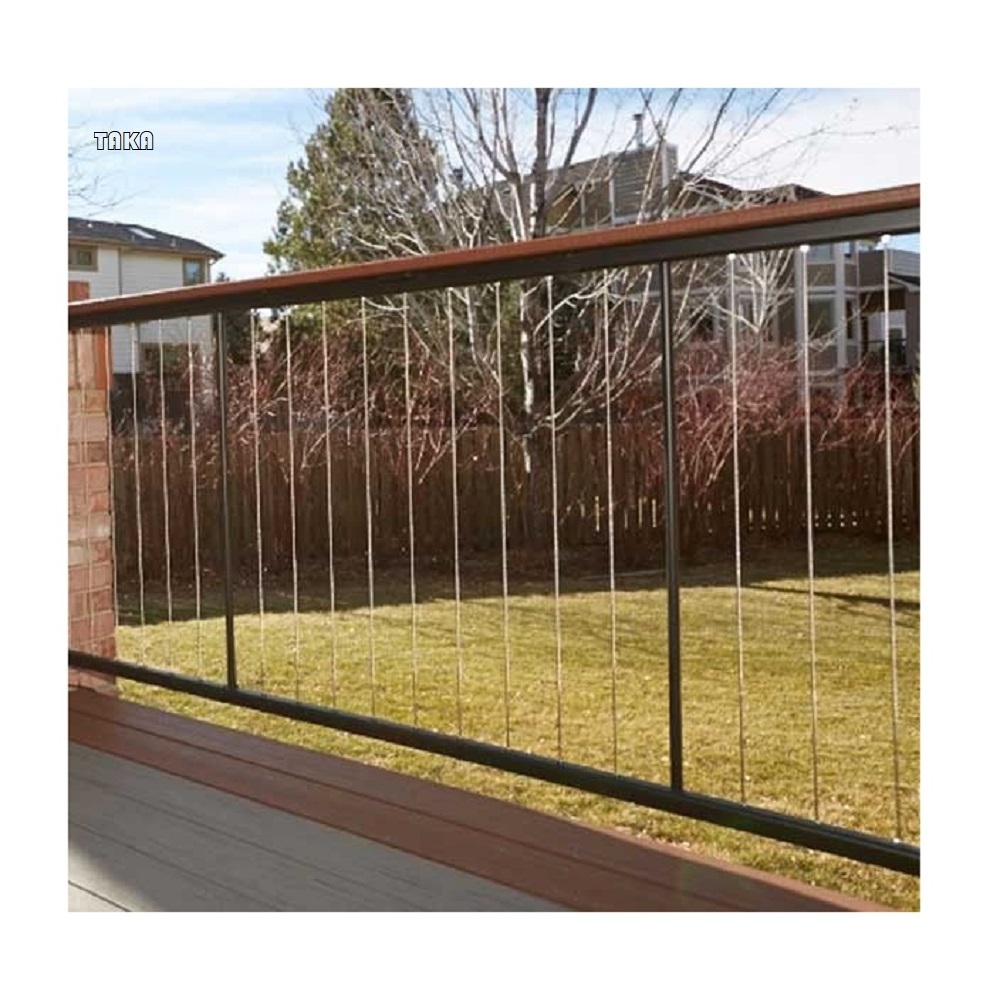 New Design Customized Vertical Cable Railing Outdoor/Indoor Decorative Stainless Steel Verticable Balcony/Fence Railing System