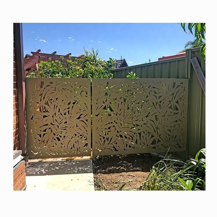 Customized Laser Cutting Metal Screen Decorative Partition Modern Outdoor Aluminum Decretive Garden Privacy Gate Panels