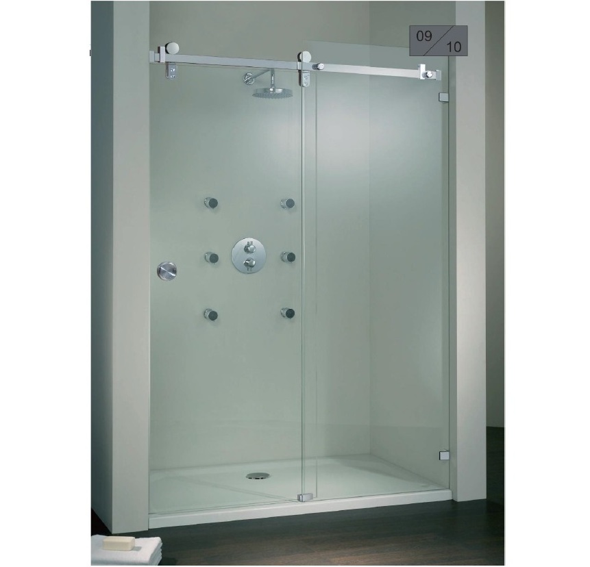 golden Sliding glass door kits stainless steel shower room accessories sliding roller glass sliding door systems