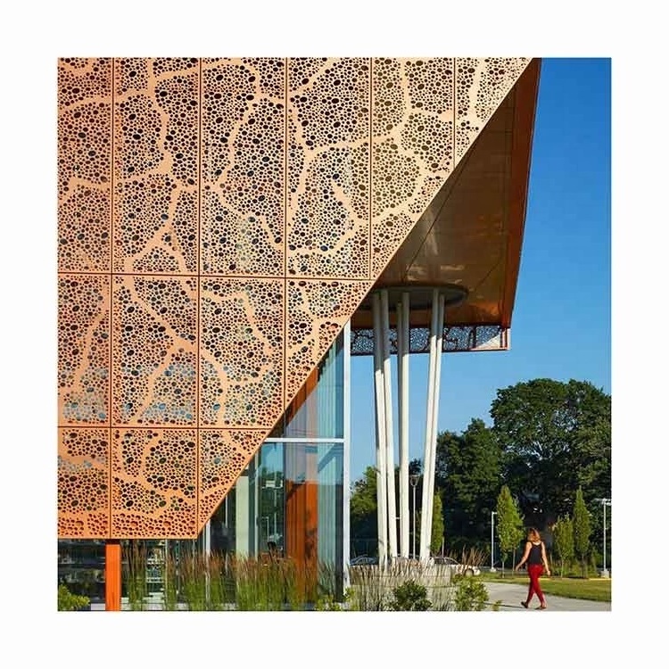 Customized Decorative Laser Cut Architectural Building Roof Metal Wall Panel Screen sliding Screen Partition Wall