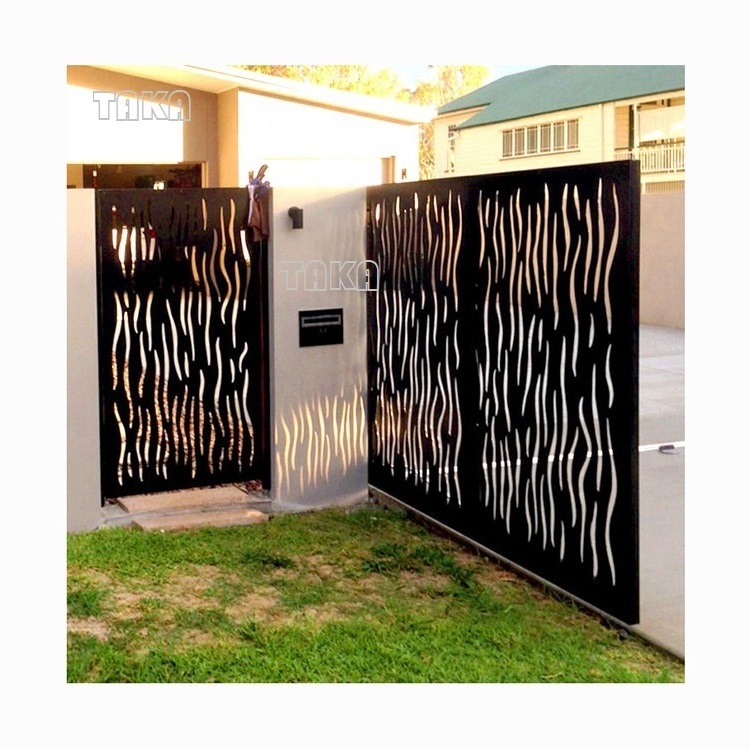 Customized Laser Cutting Metal Screen Decorative Partition Modern Outdoor Aluminum Decretive Garden Privacy Gate Panels