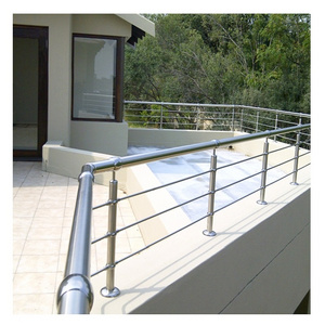 TAKA Outdoor Stair Rail Tube Railing/ Exterior Balcony Stainless Steel Pipe Railing Baluster / Outdoor Metal Stair Railing