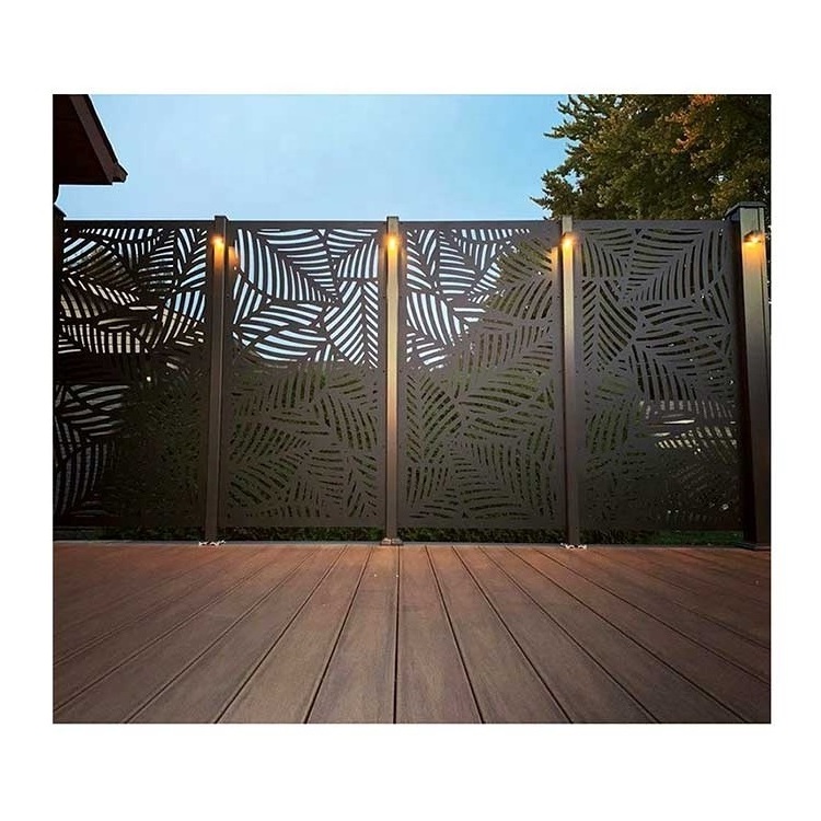 Customized Laser Cutting Metal Screen Decorative Partition Modern Outdoor Aluminum Decretive Garden Privacy Gate Panels