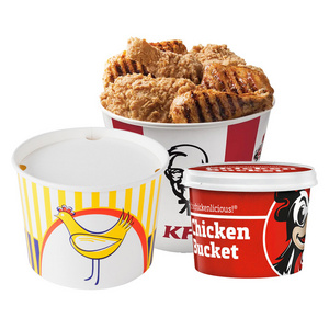 Custom logo food packaging kid's meal famous biscuit fried chicken Roast Wings bucket nugget sides gable box